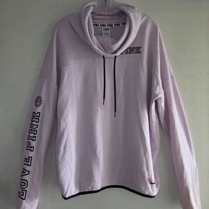 PINK Victoria's Secret Light Purple Lavendar Pink Large EUC Sweater Hoodie